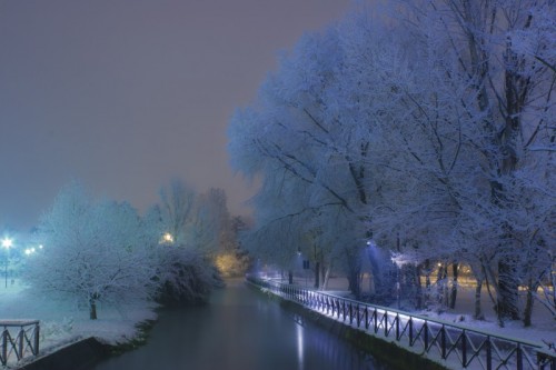 Cernusco sul Naviglio - Atmosfera di inverno sul naviglio