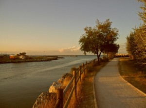 Lungo la foce del fiume Rubicone