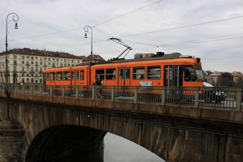 Torino - Tram sul Ponte Vittorio Emanuele