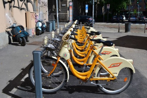 Milano - Le bici gialle
