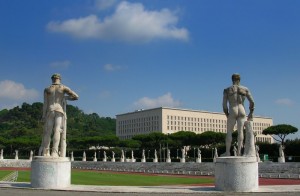 Stadio dei Marmi e la Farnesina