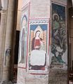 Atri - Concattedrale - Duomo - Affreschi su pilastro- S.Palazia, Madonna e S.Giovanni B..jpg