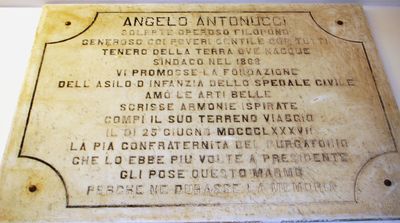 Bitetto - Lapide ad Angelo Antonucci - (interno Museo della Devozione e del Lavoro).jpg