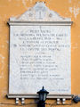 Campello sul Clitunno - Poreta - Lapide ai caduti guerra 1940 - 44 - Muro facciata chiesa di Poreta.jpg