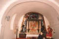 Castel di Ieri - interno chiesa RUPESTRE - affreschi interni della Madonna della preta bona.jpg