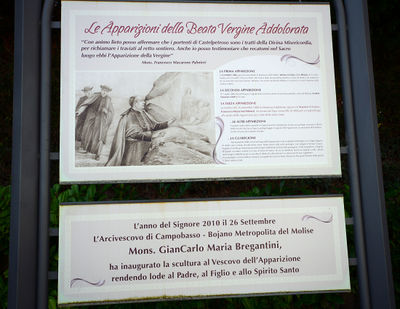 Castelpetroso - Mons. GianCarlo Mari Bregantini inaugura scultura.jpg