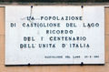 Castiglione del Lago - Lapide in ricordo 1° Centenario unità d'Italia - Piazza Mazzini.jpg