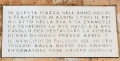 Foligno - Piazza della Repubblica - Targa in memoria di S.Francesco.jpg