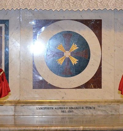 Latiano - Lapide a ricordo della donazione - lapide sull'altare.jpg