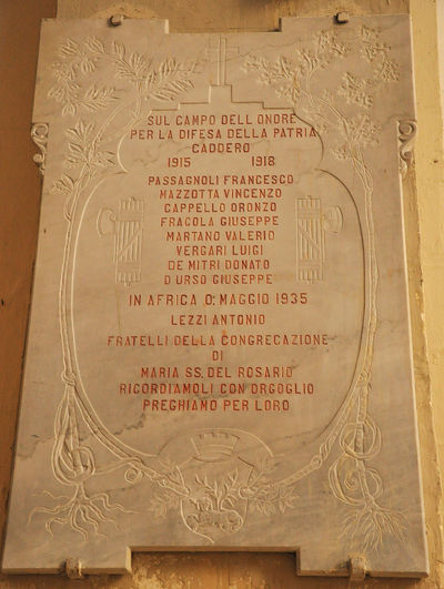 Lecce - Chiesa San Giovanni Battista - per la difesa della Patria in Africa.jpg