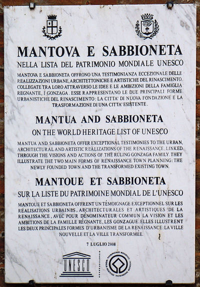 Mantova - Lapide a Mantova e Sabbioneta UNESCO.jpg