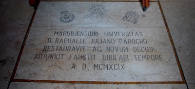 Maruggio - Lapide in memoria di D. Rphaele Juliano - interno della Chiesa Madre.jpg