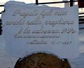 Pietramontecorvino - Lapide al monumento - Monumento a Padre Pio.jpg