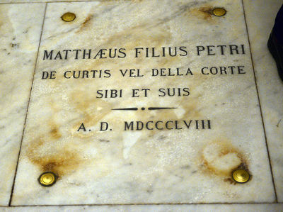 Salerno - Matthaesus Flius Petri De Curtis Vel della Corte.jpg