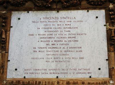 Siracusa - lapide - lapide di Vincenzo Statella restaurata da Lamba Doria.jpg
