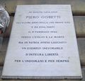 Torino - Lapidi Commemorative - Lapide a ricordo di Piero Gobetti.jpg