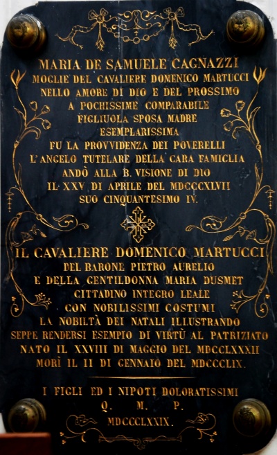 Altamura - Lapide a Maria De Samuele Cagnazzi - Chiesa San Domenico.jpg