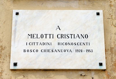 Bosco Chiesanuova - Lapide a Melotti Cristiano - Via Roma 26.jpg