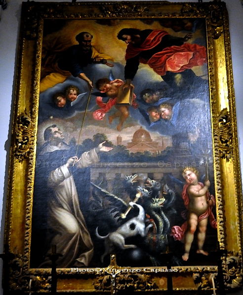 File:Caltanissetta - Chiesa di San Domenico - Vincenzo Roggeri Apparizione dei Santi Pietro e Paolo a San Domenico.jpg