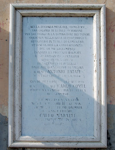 Camerano - In ricordo di Carlo Maratti ivi nato nel 1625, pittore di origine dalmata - Frazione San Germano.jpg