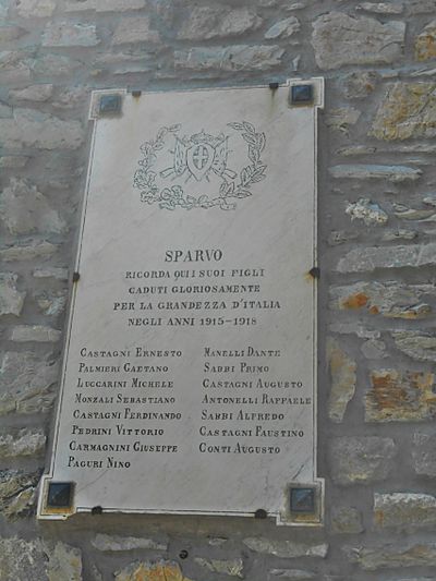 Castiglione dei Pepoli - San Michele Arcangelo a Sparvo - Lapide 1.jpg