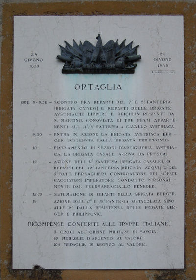 Desenzano del Garda - Lapide Ortaglia-San Martino della Battaglia.jpg