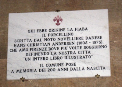 Firenze - In memoria di H.C.Andersen - Loggia del porcellino o mercato nuovo.jpg