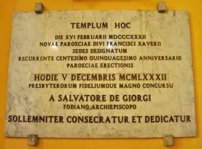 Foggia - Lapide nella Ch. di S. Francesco Saverio 1.jpg