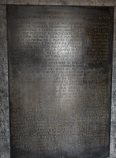 Fogliano Redipuglia - Testamento Spirituale Duca D'Aosta.jpg