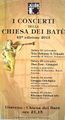 Giaveno - I concerti della Chiesa dei Batù - Locandina anno 2013.jpg