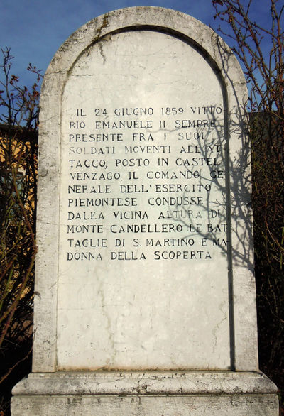 Lonato - Lapide a Vittorio Emanuele II-Castel Venzago.jpg