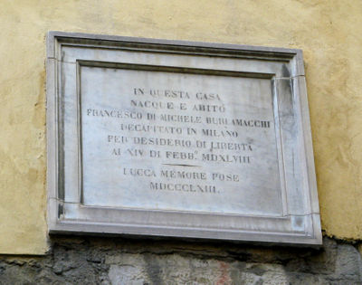 Lucca - Lapide a Francesco di Michele Burlamacchi.jpg