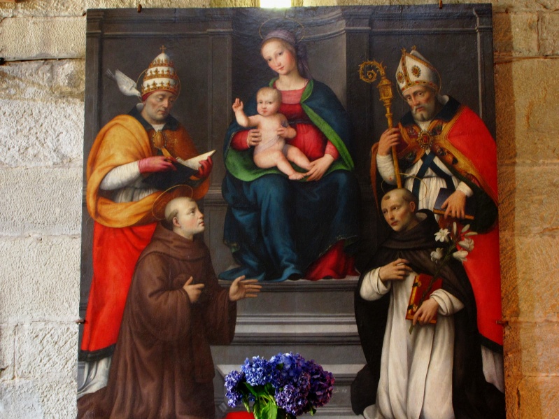 File:Montemignaio - Pieve di Montemignaio - Madonna con Bambino - Dipinto attribuito a Michele di Ridolfo del Ghirlandaio.jpg