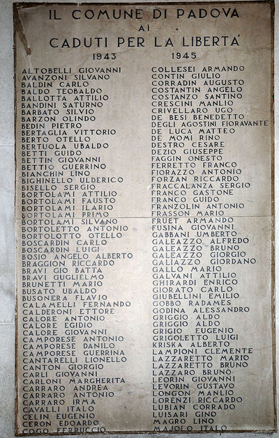 Padova - ai Caduti per la libertà nel 1943 - 45 da Al a Ma.jpg