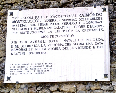 Pavullo nel Frignano - Lapide a Raimondo Montecuccoli.jpg