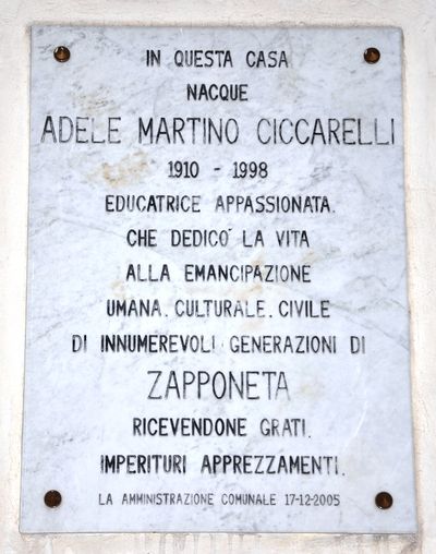 San Marco in Lamis - Lapide ad Adele Martino Ciavarella.jpg